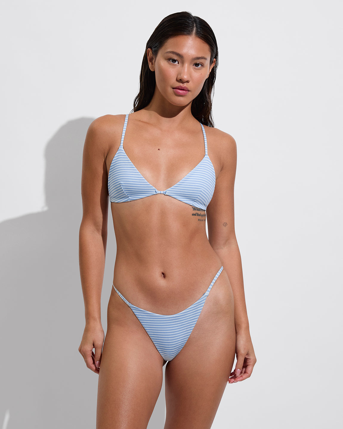 Sandy Top - Splash Stripe Horizontal: Blue Skies / Coconut