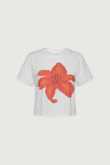 RED FLOWER GRAPHIC T-SHIRT