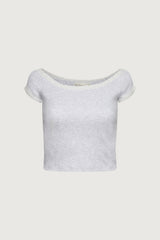 CROPPED LACE T-SHIRT