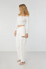 OFF SHOULDER BUTTONED FRONT TOP