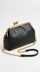 Monaco Frame Clutch Bag - Black