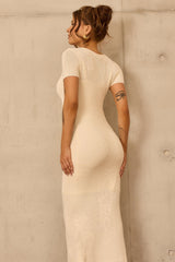 Bloomfield Knit Midi Dress - Beige