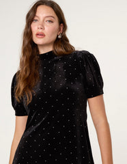 Polka Dot Puff Sleeve Dress