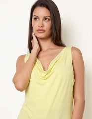 Sleeveless Cowl Neck Viscose Jersey Top