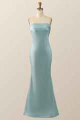 Strapless Jade Mermaid Long Dress