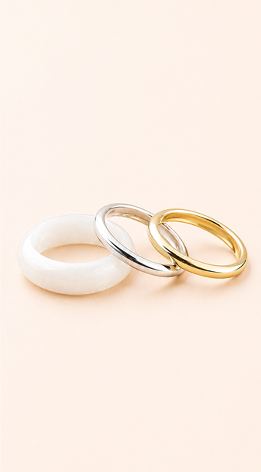 Gabby Multi Resin 3 piece Bangle Bracelet - Gold